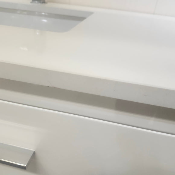 48" Aura Glossy White Plato Vanity with Countertop Combo (as is) J12