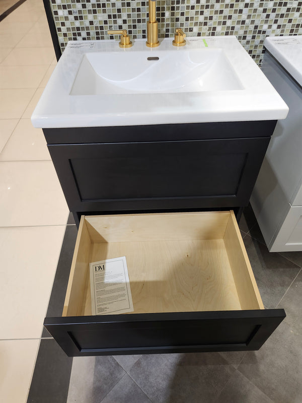 24" Dezign Market Shaker Vanity & Countertop Combo with Mirror (as is)