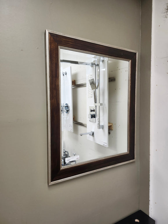 Wall mounted Mirror 30 1/2 x 36 1/4 floormodel clearance as is