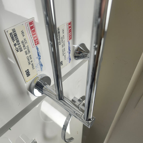 Vida 928 Series 18 Inch Double Shower Bar Bathroom Accessory Floormodel As Is