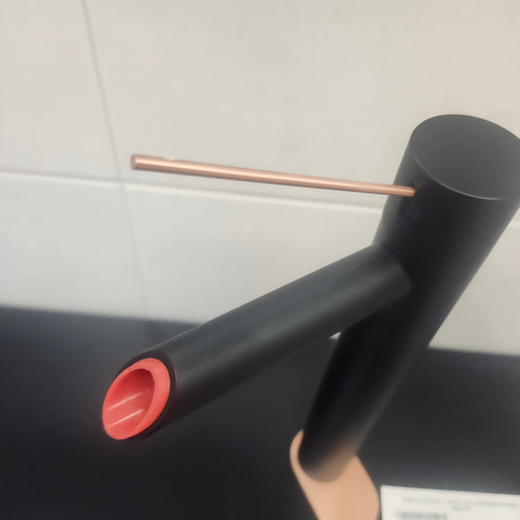 Rubi Kronos Single Hole Tall Bathroom Vanity Faucet MB/CPR RKR11XB Floormodel Clearance As is (H20)