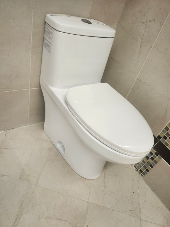 Rubi 1pc dual flush elongated Toilet (as is)