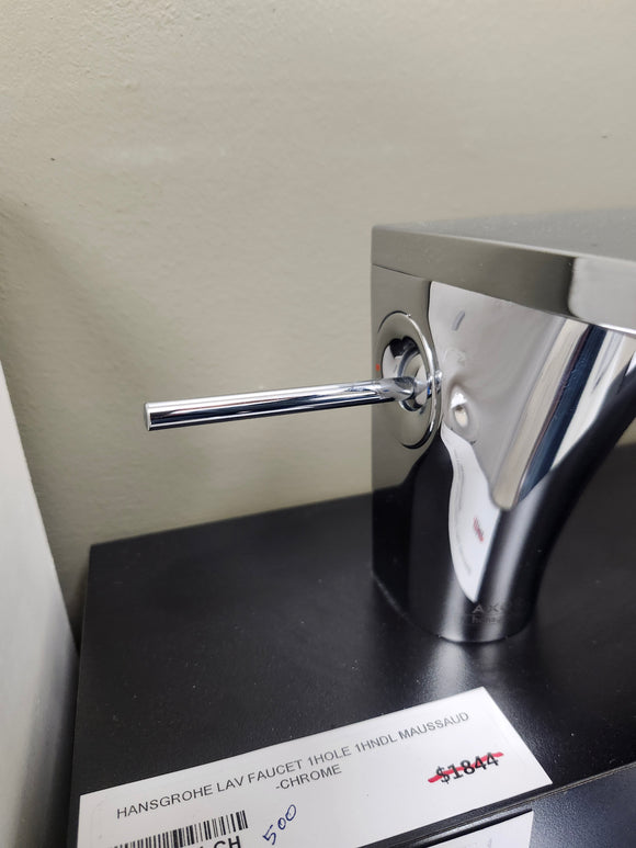 Hansgrohe Axor Series Bathroom Faucet 1 Hole Maussaud Chrome Floormodel Clearance as is