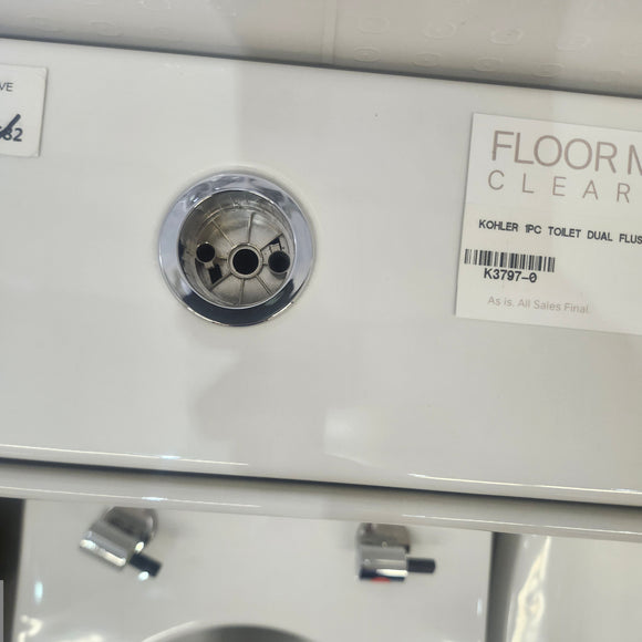 Kohler Reve Elongated Dual Flush 1 pc toilet Floormodel as is Clearance (I14) K3797 NO SEAT