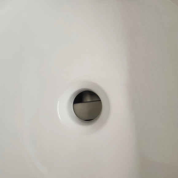 BDI 19 Inch Round White Vessel Vanity Sink Floormodel As is M10