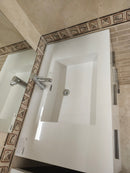 36" Aura Glossy White Art Right Hand Vanity with Countertop Combo (as is)-2