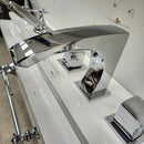 Vida Blois Roman Deck 4pc Bathroom Tub Faucet Square Chrome Floormodel Sold as is-8
