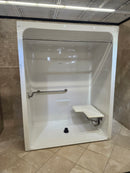 American Standard 1 pc 66 x 37 with seat (as is) walk in shower k6-1