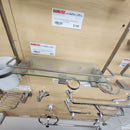 Vida 940 Series Double Glass Shelf Bathroom Accessory Floormodel Sold As is-3