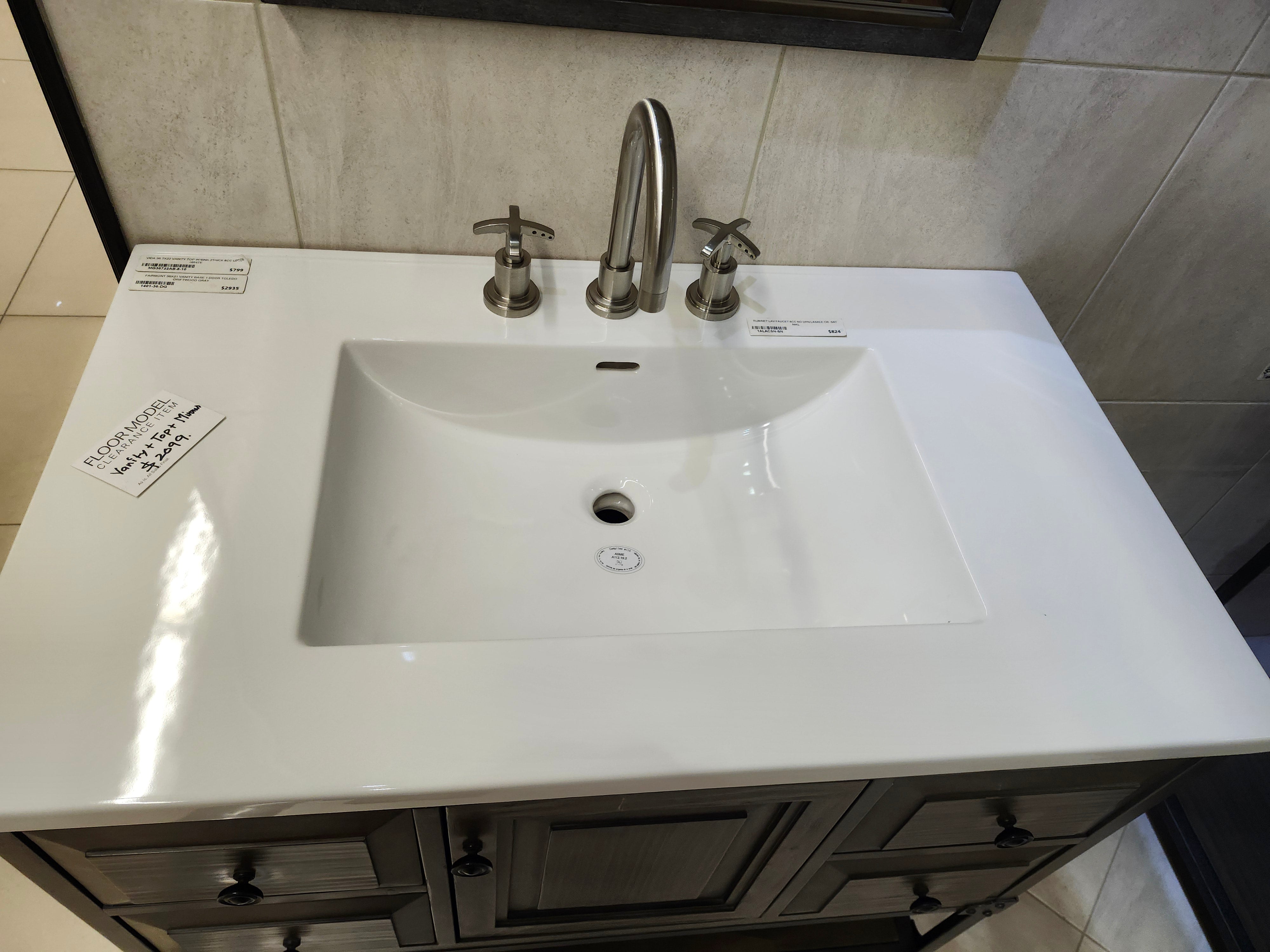 36" Fairmont Toledo Vanity & Countertop Combo with Mirror (as is)