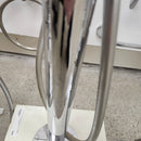 Vida V-Style Floormount Tub Filler with Hand Held Shower Head and Round Handle Floormodel Clearance as Is-16