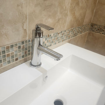 Unity Blue Single Hole Bathroom Vanity Faucet Floormodel Clearance As Is - 0