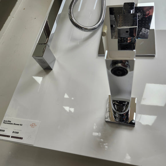 Aura Unity Elita Shower Kit Thermostatic with Valve Floormodel Clearance as is