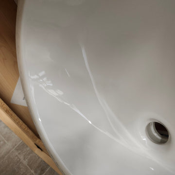 Kohler Caxton 17 x 14 Glazed Undermount No Overflow Bathroom Vanity Sink White Floormodel As Is K2210-G m10 - 0