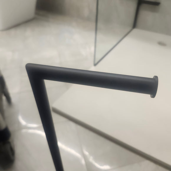 Laloo Matte Black Floormount Toilet Paper Holder Bathroom Accessory Floormodel Clearance As Is M4 9007N