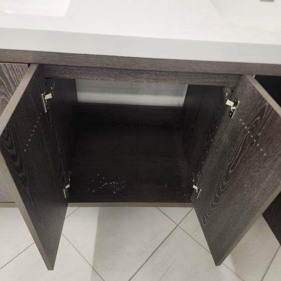 Vida Deco York 71 x 21 Vanity and Aura Countertop Sink Combo No handles Floormount Clearance as is L1