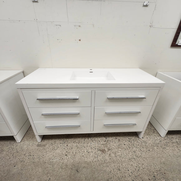 Vida 60 Inch Bathroom Vanity and Urban Sink Top Floormodel Clearance sold as is (212)