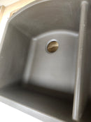BLANCO Diamond SILGRANIT 32-in 60/40 Double Bowl Undermount Kitchen Sink - Volcano Grey Floormodel as is 400585-5