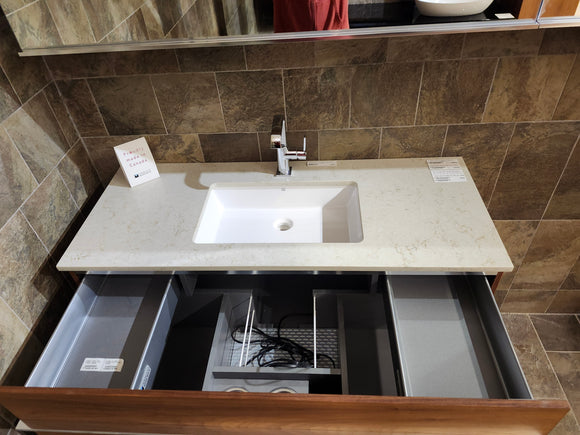48" Vanico Loft Desk Vanity Combo with Linen (as is) l7