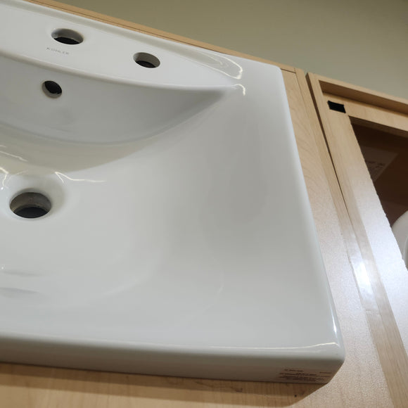 Kohler Escale 24 x 17 Drop In 8cc 3 Hole Bathroom Vanity Sink Floormodel As Is M10