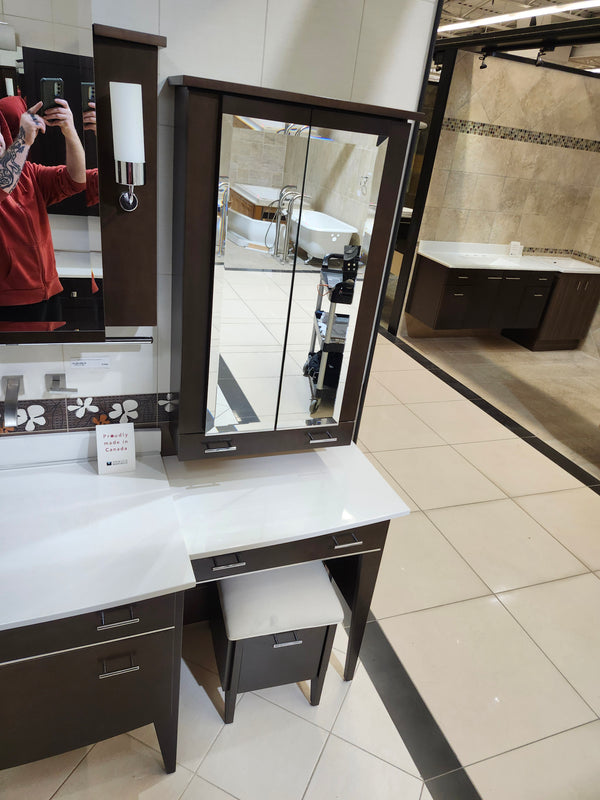 70" Vanico New York Vanity Combo with Dressing Table (as is)