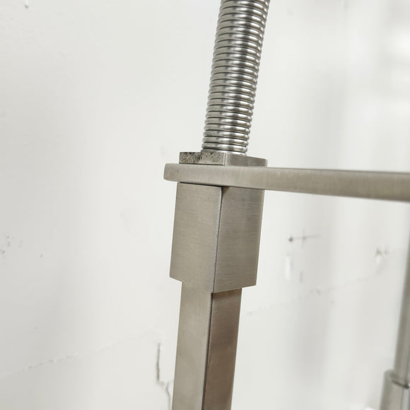 Franke Gneck Kitchen Faucet Floormount clearance Sold As Is Brush Nickel