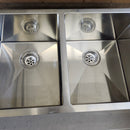 Blanco 16 x 14 .5 Double Bowl 400452 Precision Kitchen Sink Floormodel Clearance as is m10-8