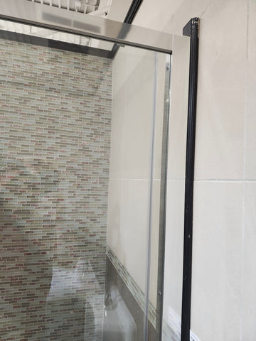Vida Snap 60x79 Shower Door and 60x42 Vida Shower Base Combo (as is) k4 - 0