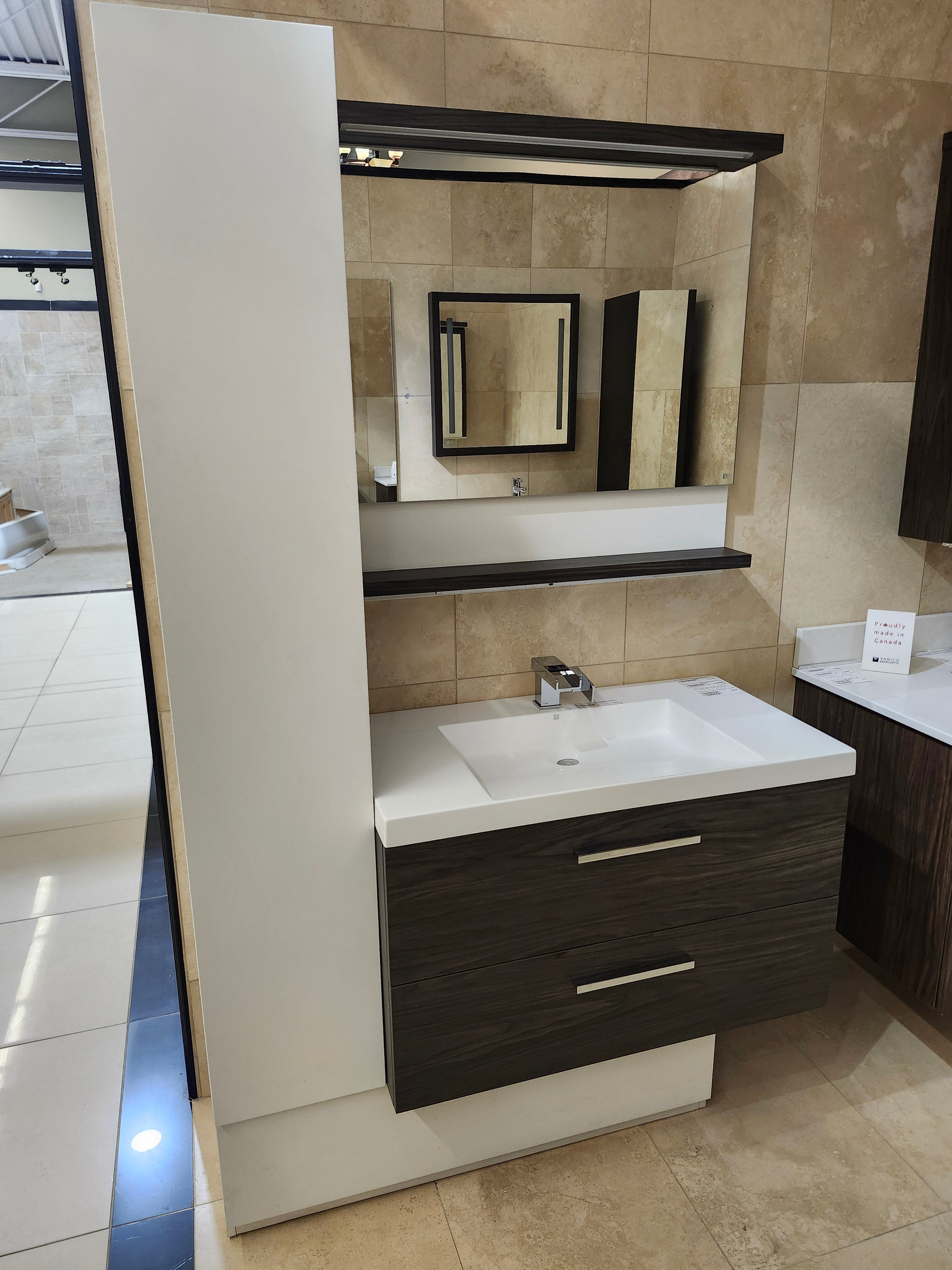 36" Vanico Duo Vanity & Countertop Combo with Matching Linen (as is)