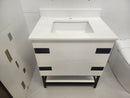 Vida Turin 31" White/Black Vanity with Countertop Combo (as is)-1