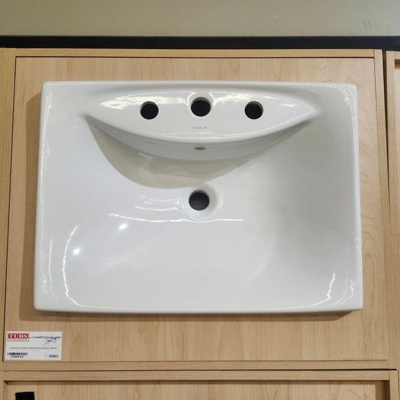 Kohler Escale 24 x 17 Drop In 8cc 3 Hole Bathroom Vanity Sink Floormodel As Is M10