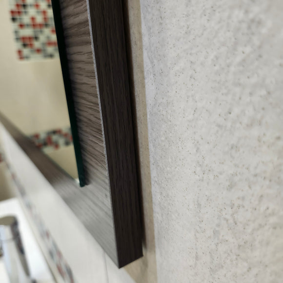 Aura Vanity Mirror Vero Sepia Finish 32 x 26 Floormodel Clearance Sold as is G9