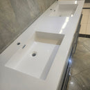 Aura Plato 72 x 21 Vanity and Countertop Sink Combo Floormodel Clearance As is m4-4