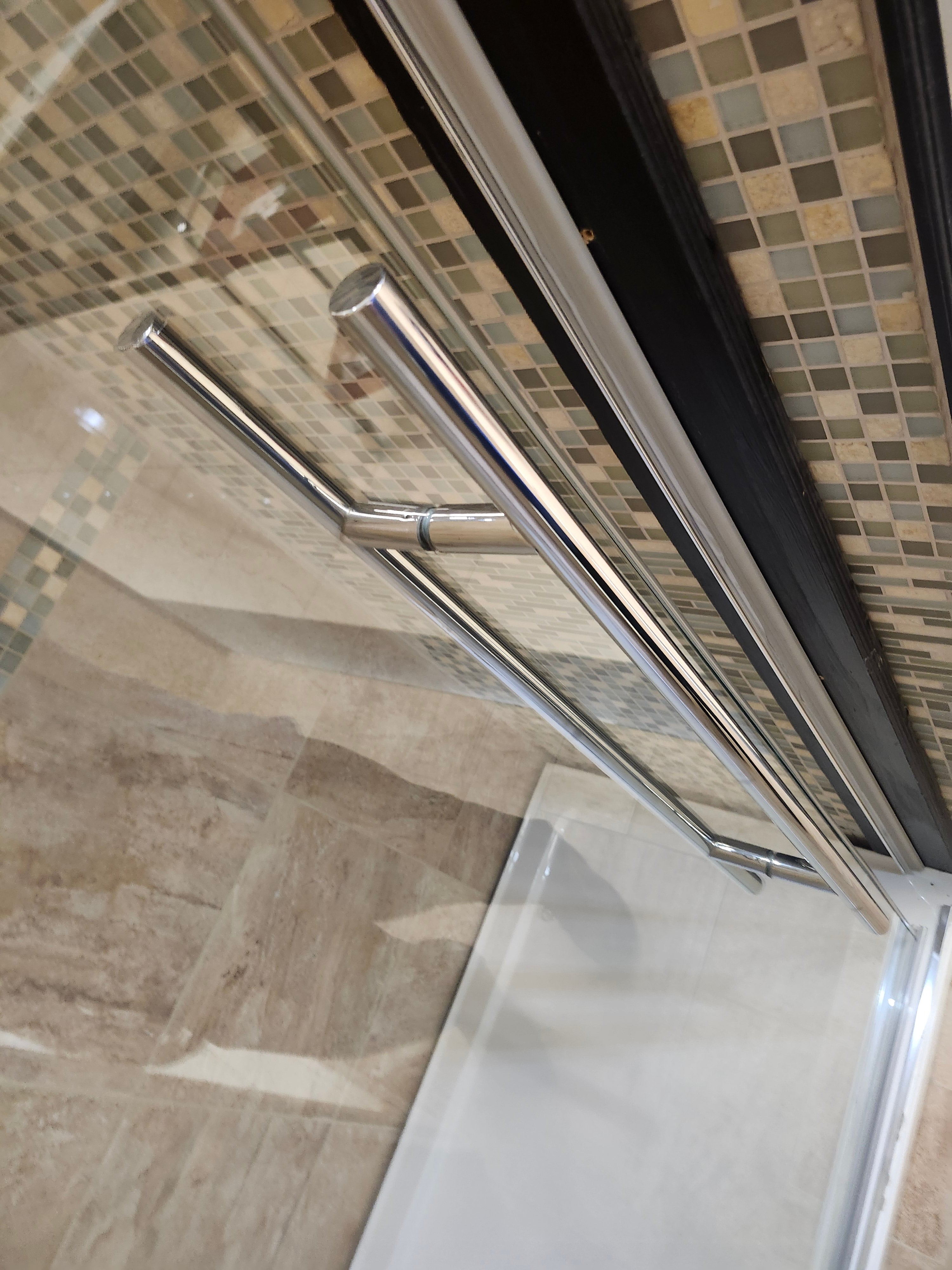 Maax Shower door and Vida Shower Base combo (as is) - 0