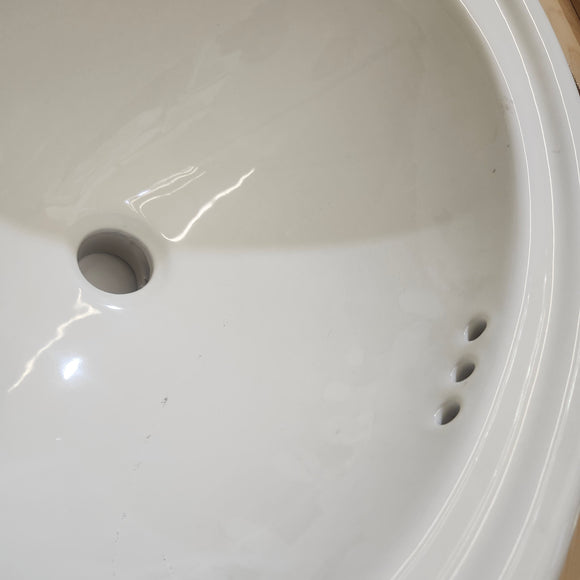 ~18 x ~22 Drop In White Bathroom Vanity Sink Floormodel as is M10