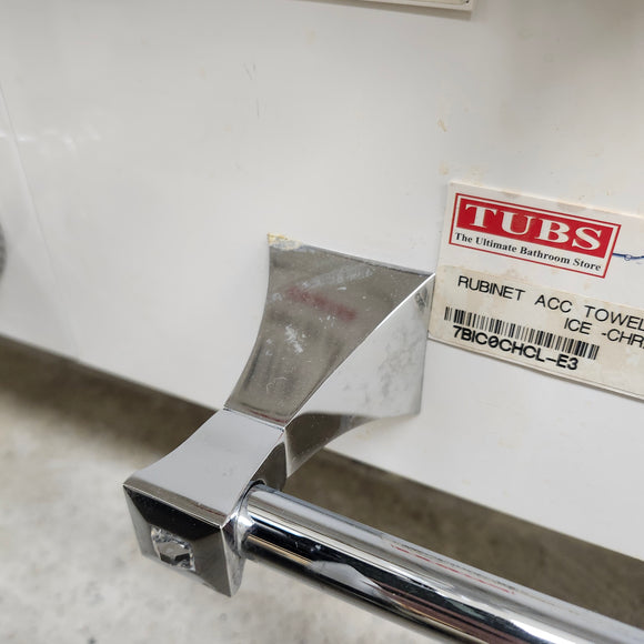 Rubinet Ice 24 Inch Towel Bar Floormodel Sold As Is Chrome Floormodel Clearance As is