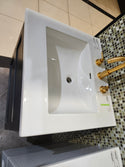 24" Dezign Market Shaker Vanity & Countertop Combo with Mirror (as is)