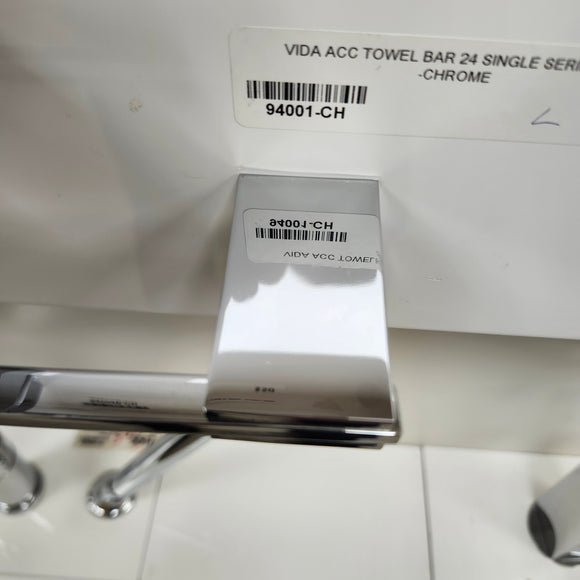 Vida 940 Series 24 Inch Towel Bar Bathroom Accessory Chrome Finish Floormodel Clearance As Is