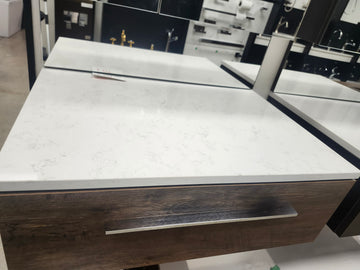Vida Rosewood 31" Makeup Desk and Vanity Mirror with Countertop Combo Floormodel Clearance wallhung - 0