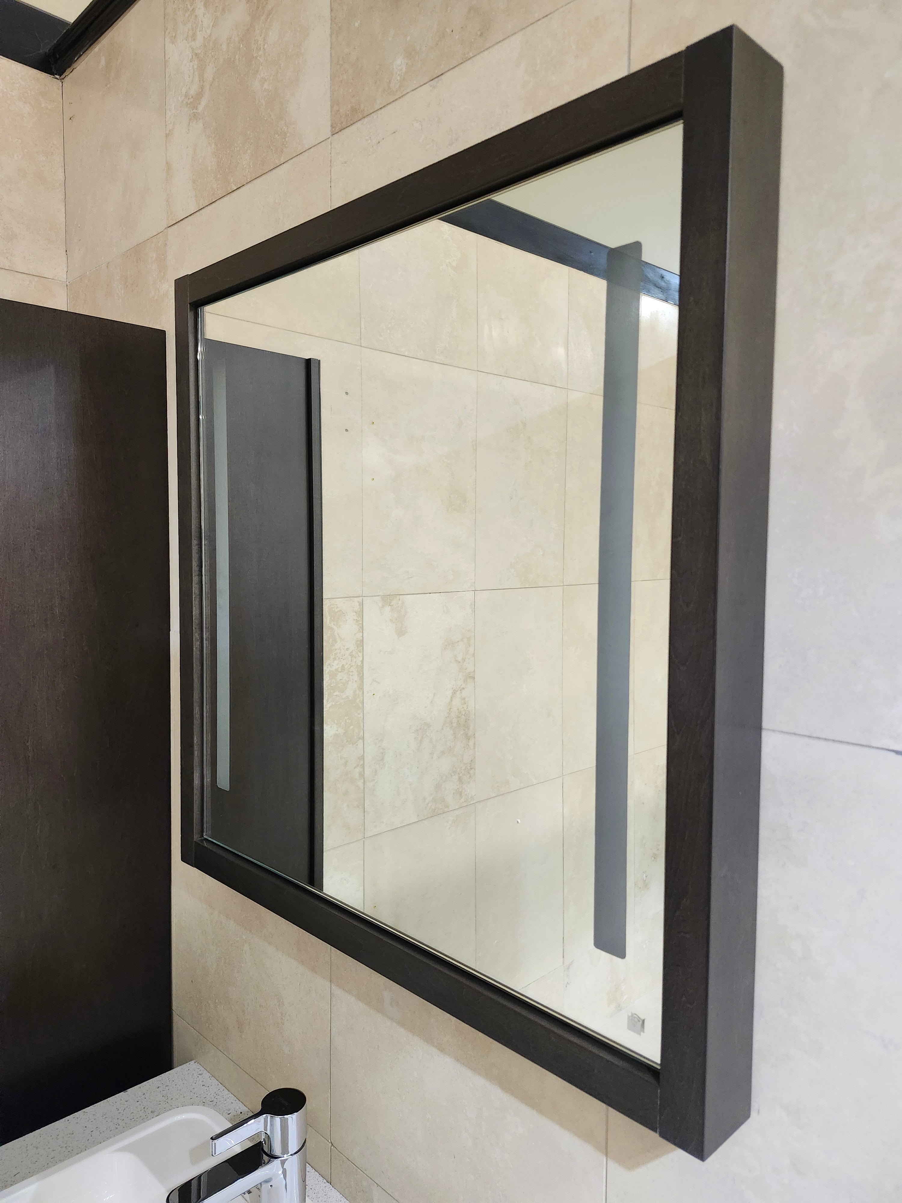 49" Vanico E129 Desk Vanity & Countertop Combo with Mirror and Linen (as is)