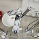 Aquabrass Roman Deck Tub Filler Metro Chrome With Hand Held Shower Head Floormodel Clearance As Is-4