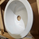 Franke Luna 18 Inch Round Undermount Kitchen Sink 1 Bowl Fireclay White LBK110 Floormodel as is-4