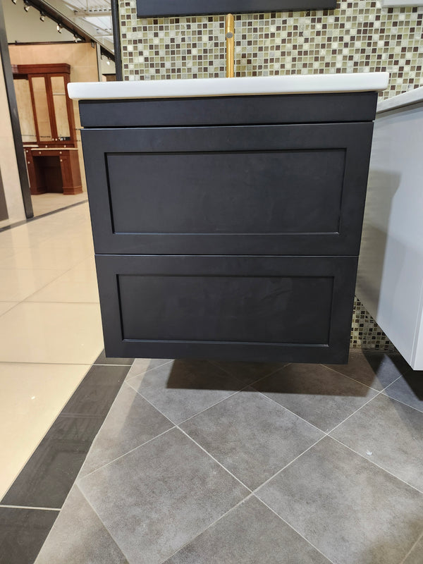 24" Dezign Market Shaker Vanity & Countertop Combo with Mirror (as is)