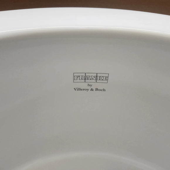 Franke Luna 18 Inch Round Undermount Kitchen Sink 1 Bowl Fireclay White LBK110 Floormodel as is