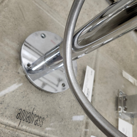 Aquabrass Roman Deck Tub Filler Metro Chrome With Hand Held Shower Head Floormodel Clearance As Is