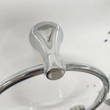 Vida Robe Hook Round Bathroom Accessory Floormodel Clearance As Is - 0