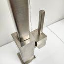 Franke Gneck Kitchen Faucet Floormount clearance Sold As Is Brush Nickel-9