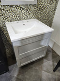 24" Dezign Market Shaker Vanity & Countertop Combo with Mirror (as is)