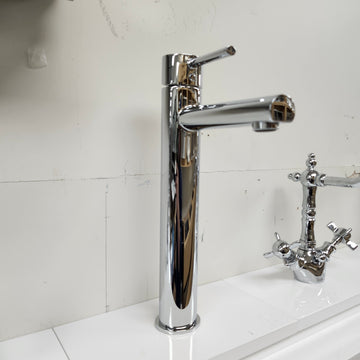 Single Hole Bathroom Faucet with Lever Handle Floormodel As Is - 0