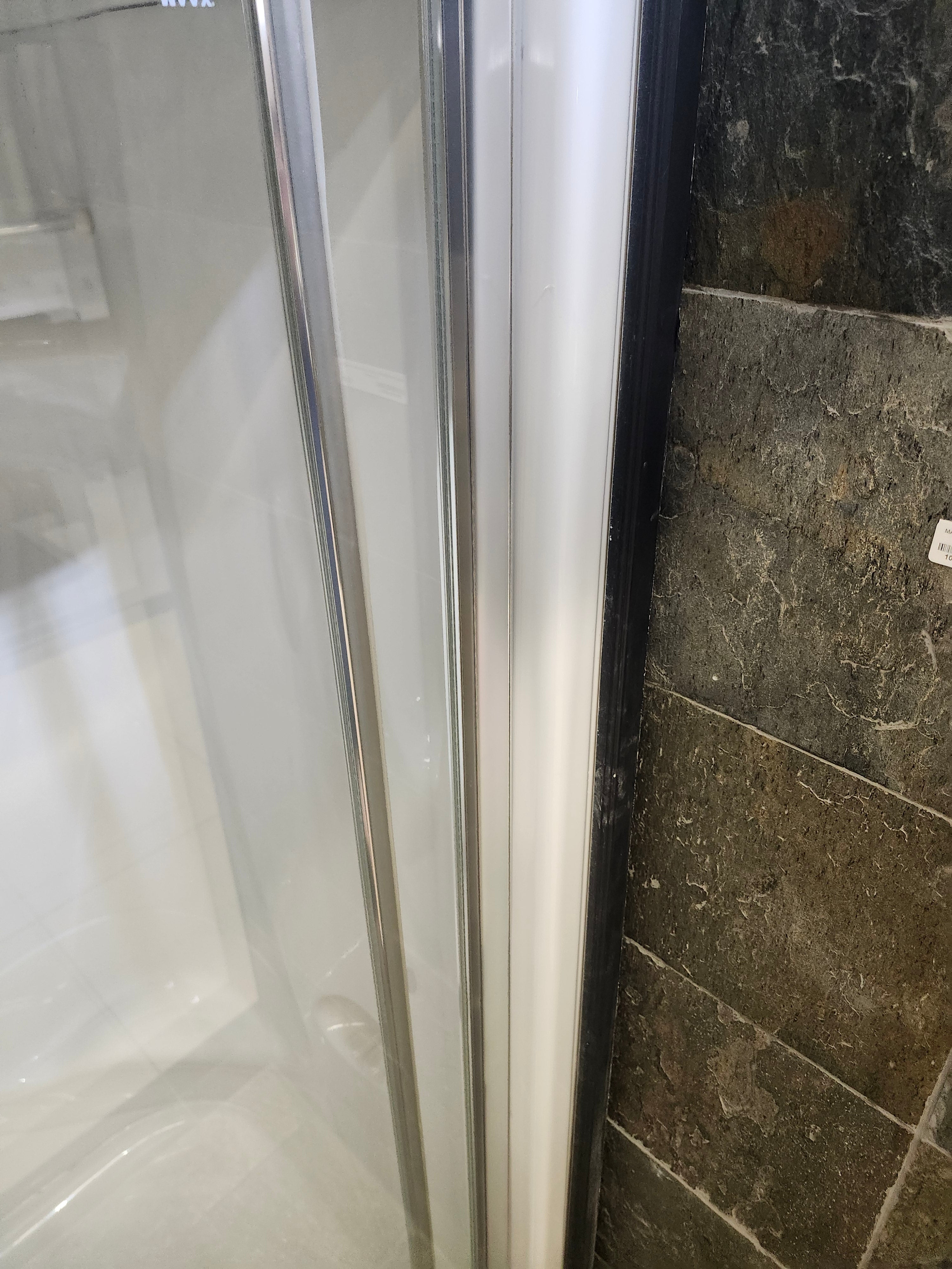 Maax walk in shower with door and built in seat (as is)